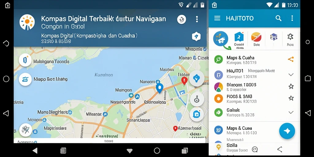 Screenshot antarmuka HAJITOTO menunjukkan fitur Kompas Digital yang responsif.