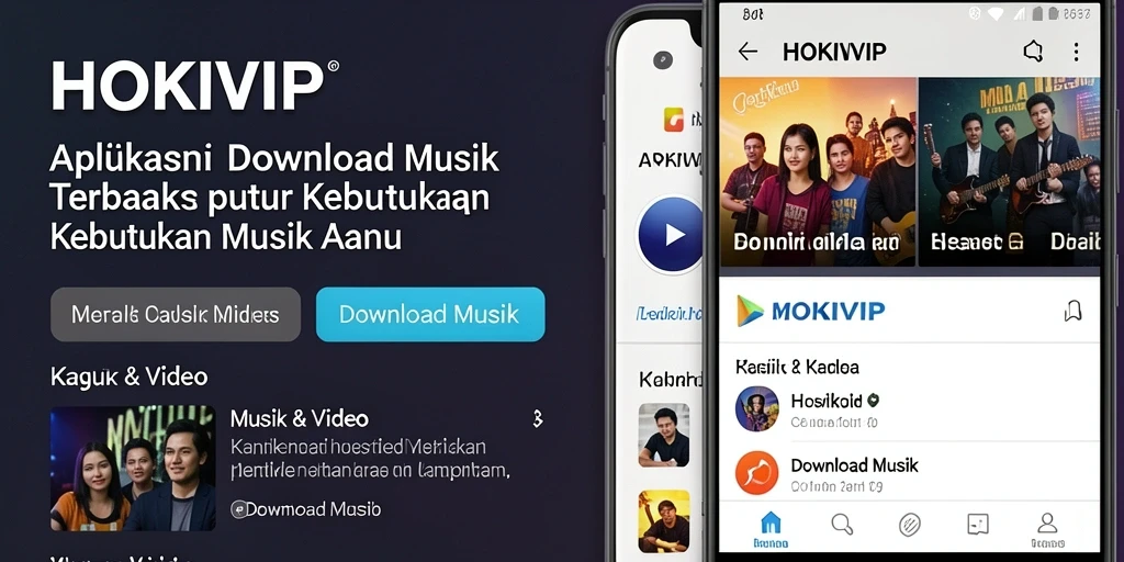 Tampilan antarmuka HOKIVIP yang user-friendly saat mengunduh musik.