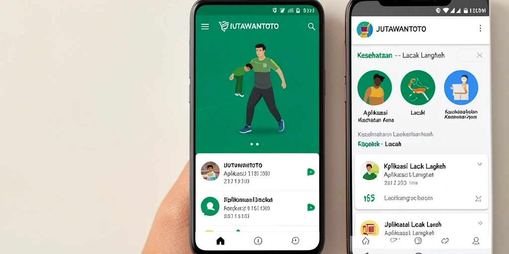 Tampilan antarmuka JUTAWANTOTO dengan fitur Lacak Langkah.