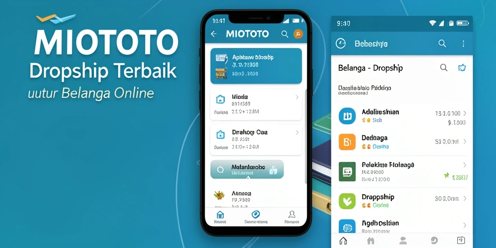 Tampilan antarmuka MIOTOTO yang intuitif dan sederhana untuk pengguna Dropship.