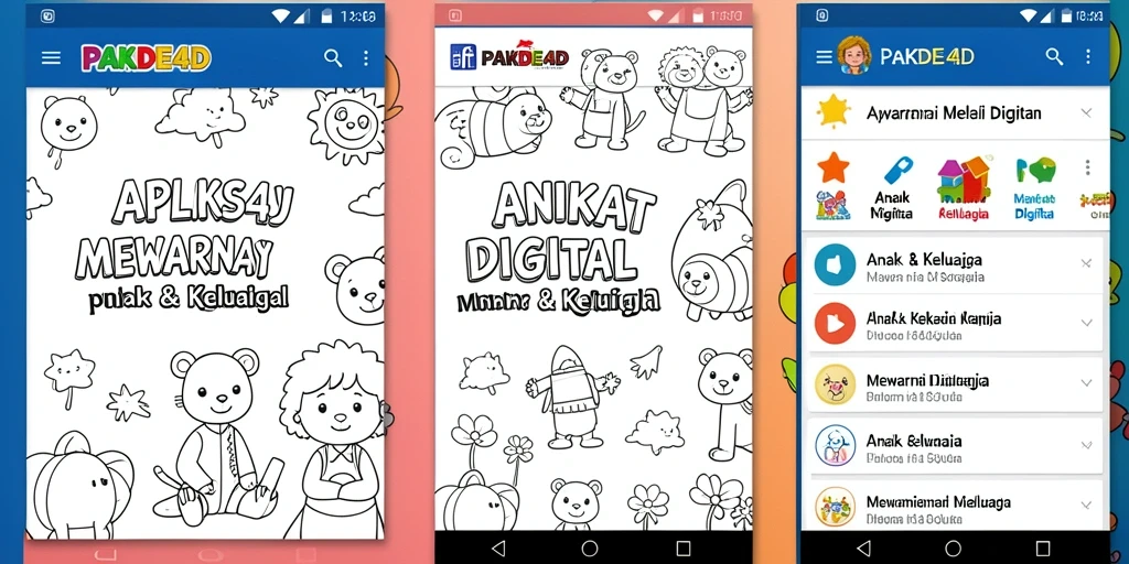 Antarmuka PAKDE4D untuk mewarnai dengan berbagai pilihan warna.