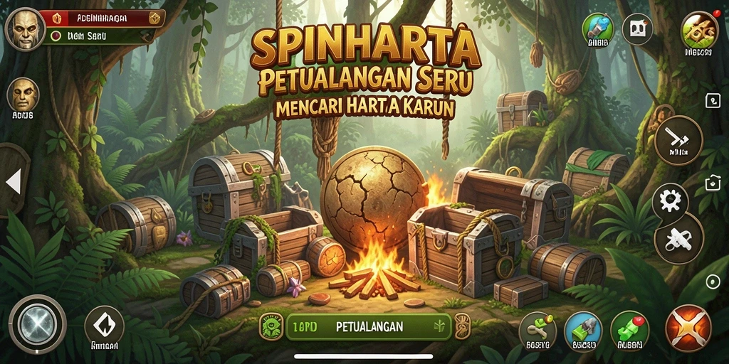 Tampilan antarmuka SPINHARTA yang menarik dan fungsional.